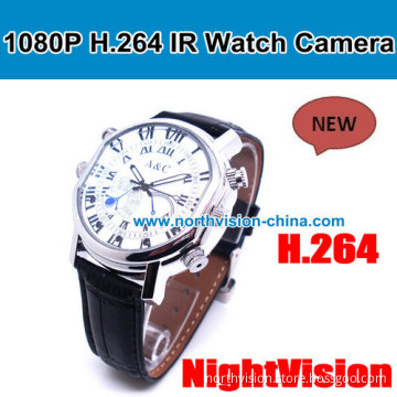 H. 264 IR 1080P Wrist Watch Camera, 1920*1080P, 30fps, 4GB